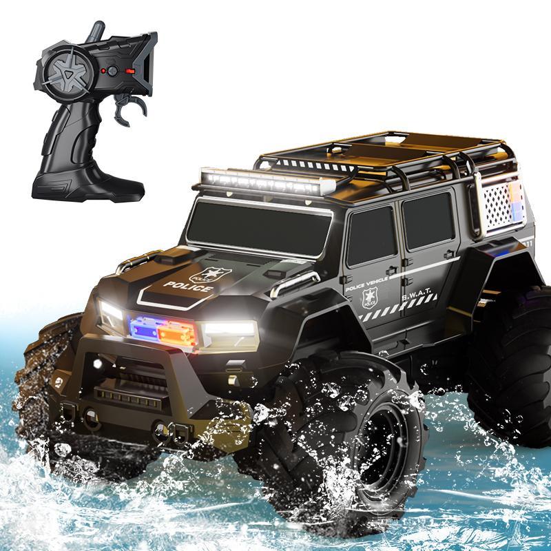 Remote Control Amphibious Off-road Vehicle, Cool Light & Sound Effect Remote Control Car, Rechargeable Electric Vehicle Toy for Adults