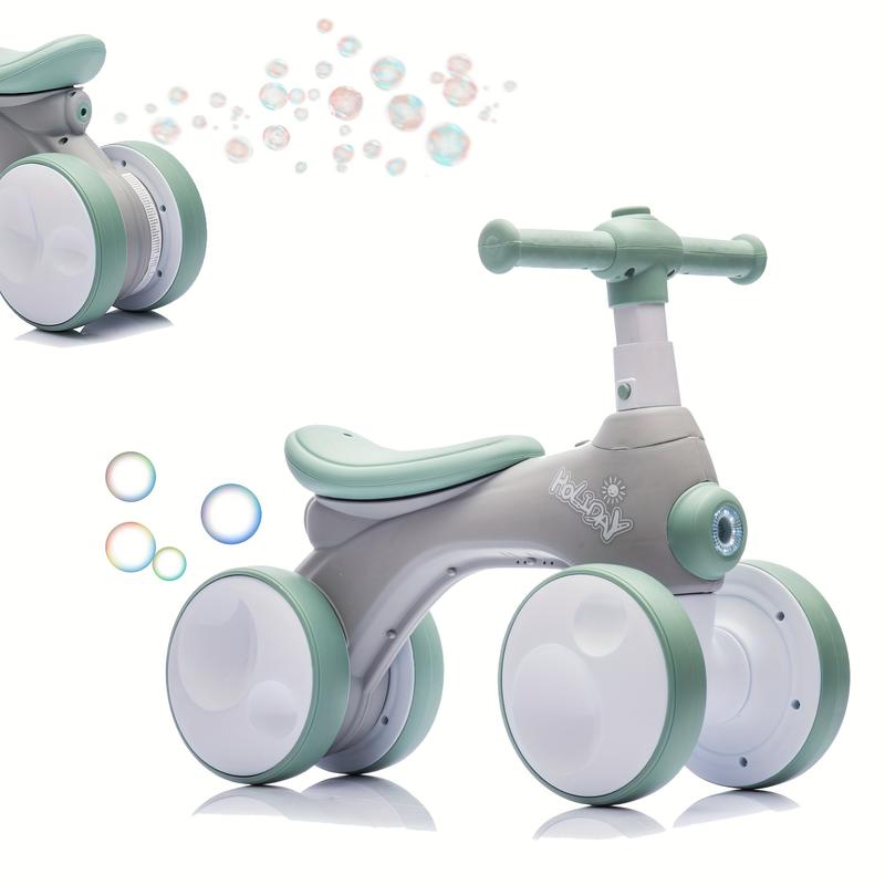 Kids' Scooters Bubble balance Bike toddler bike rears with bubble music lights Baby boys and girls Twister four-wheeled pedalless bike Christmas Gift