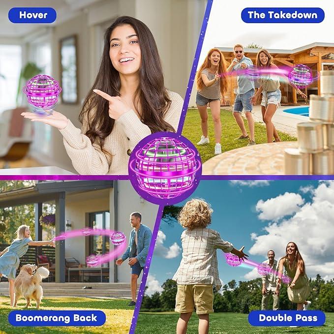 2025 New upgrade Hand-Controlled Induction Flying Ball Toy, Smart Sensing Hover Ball, Cosmic Saucer with Endless Tricks, Perfect for Outdoor Play, Party, Halloween, And Christmas Gifts, Durable Material，Man's toy