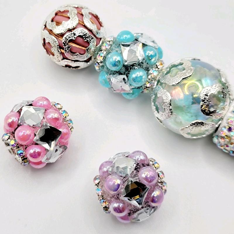 Fancy Rhinestone Bead Bundles for Jewelry Making Supplies