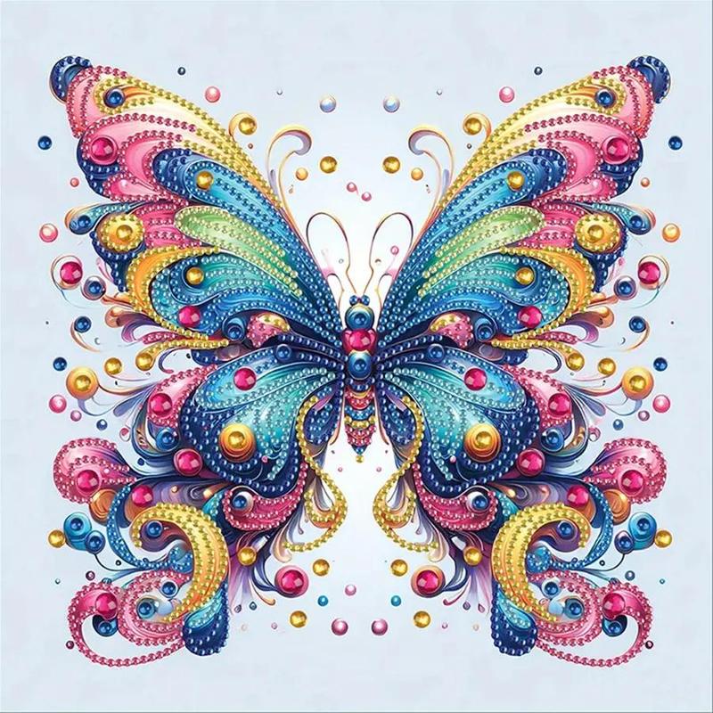 Butterfly Pattern DIY Diamond Arts Colorful Painting without Frame, DIY 5D Diamond Arts Colorful Painting Kit, Wall Art Decor for Home Living Room