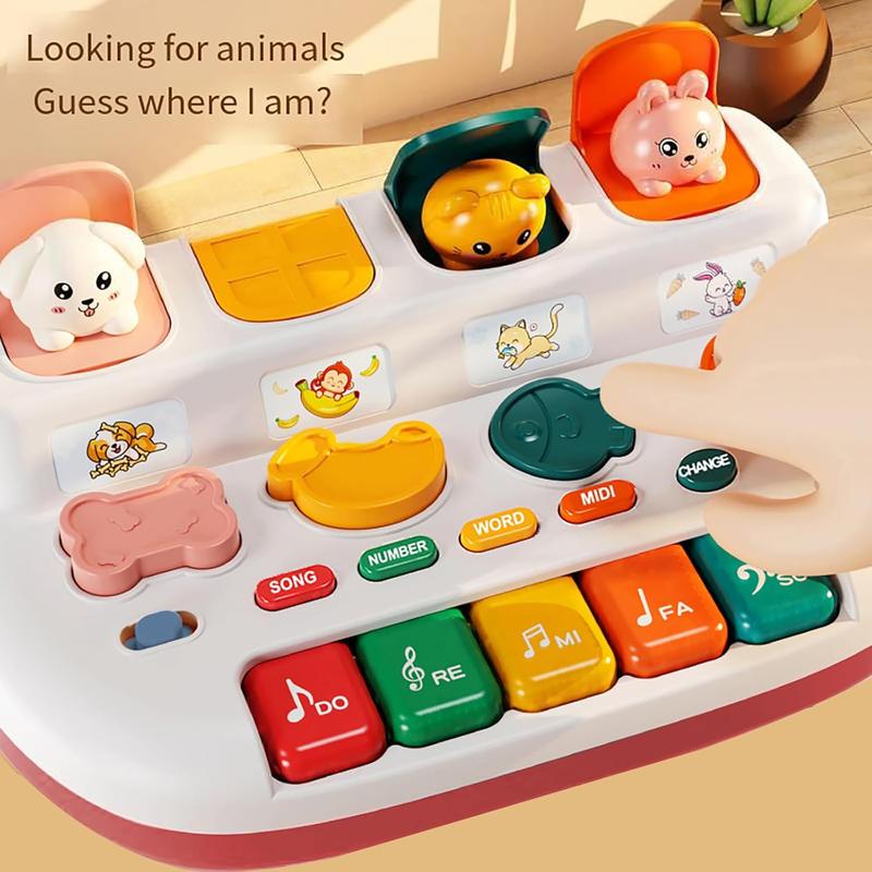 Electronic Organ Music Intelligent Toys for Kids, Children's Electronic Organ Cartoon Puzzle Music Animal Multi-Function Piano Toys Children's Gifts Games Boys and Girls Early Education Gifts