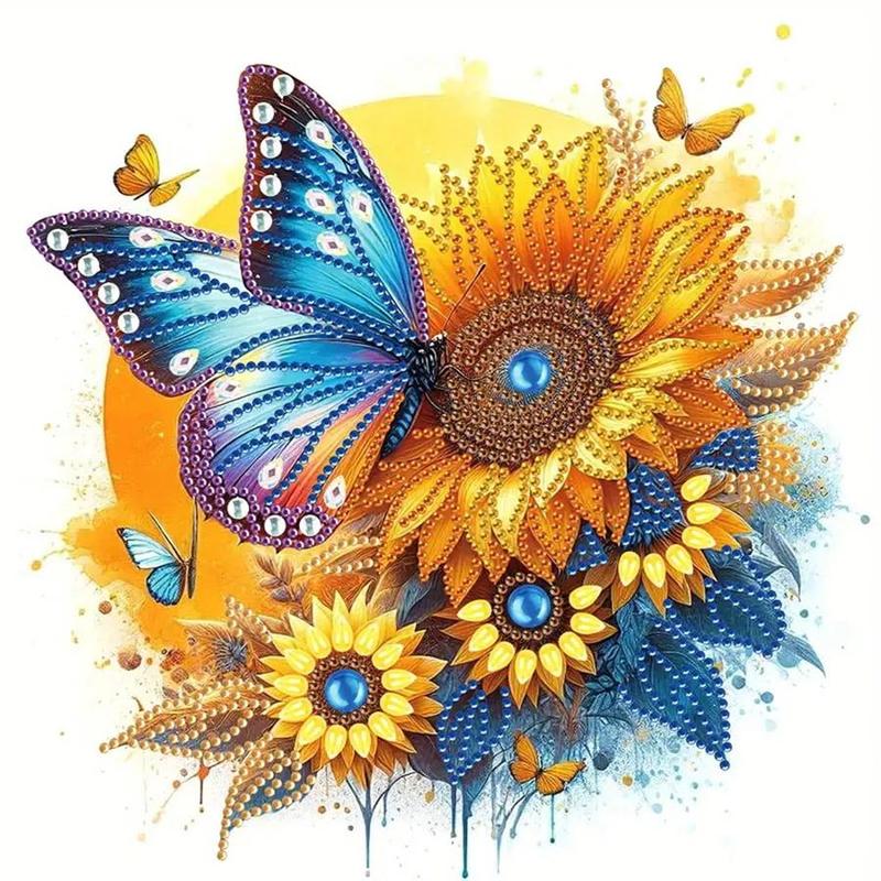 Butterfly Pattern DIY Diamond Arts Colorful Painting without Frame, DIY 5D Diamond Arts Colorful Painting Kit, Wall Art Decor for Home Living Room