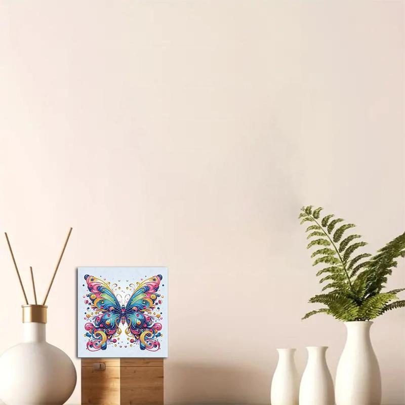 Butterfly Pattern DIY Diamond Arts Colorful Painting without Frame, DIY 5D Diamond Arts Colorful Painting Kit, Wall Art Decor for Home Living Room