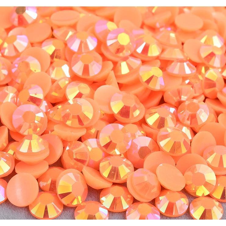 Dk Orange Sherbet AB Jelly Rhinestones