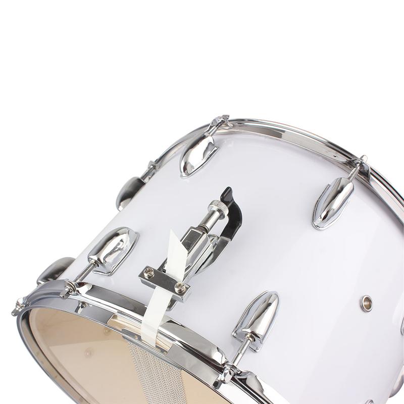 Marching Drum with Drumsticks and Key Strap - 14 x 10 Inches, White