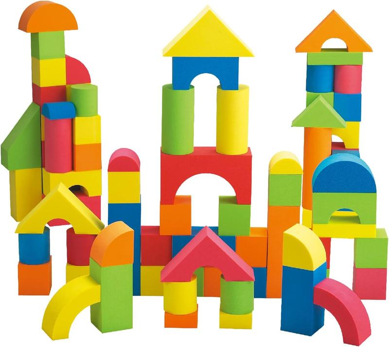 Foam Building Blocks for Toddlers 2-4, 41 Pieces Soft Stacking Blocks, Foam Toy Set, Early Learning Construction Toys & Gifts for Kids, Boys & Girls