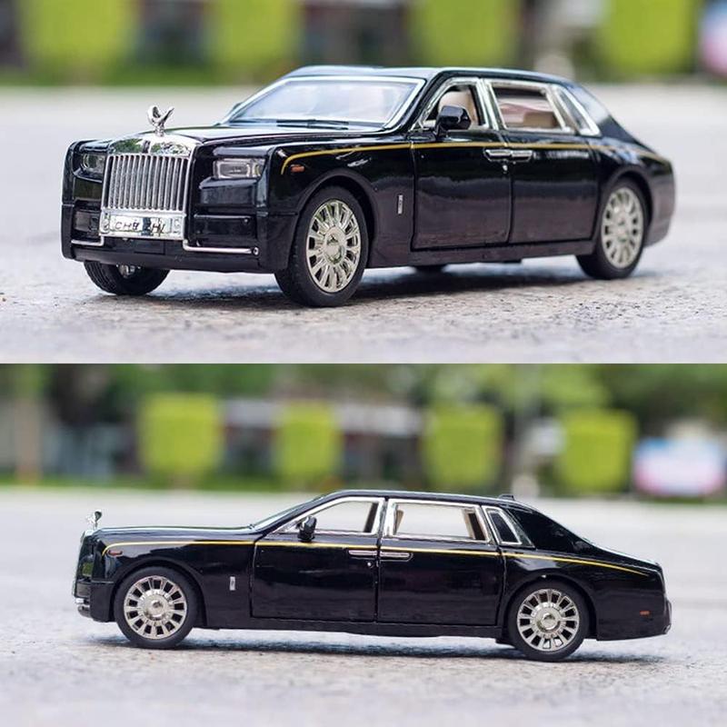 STONESTAR 1:32 Rolls-Royce Phantom Model Car Alloy Sound Light Echo Car Model Toy, Six Door Car Die Cast Pullback Toy Car For Kids Christmas Gift