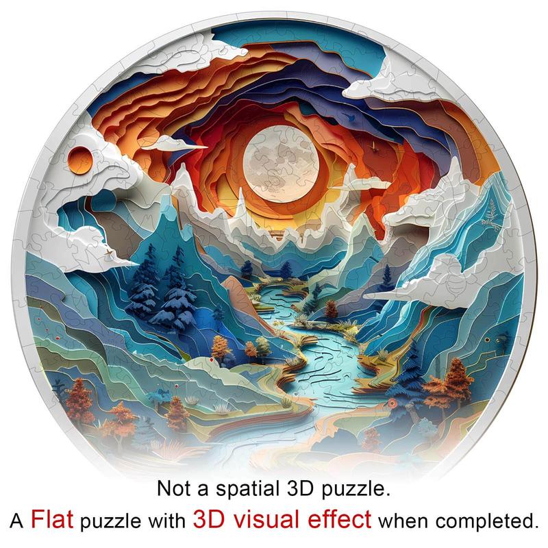 3D vision inside the cave-3 Wooden Jigsaw Puzzle 3d  wooden