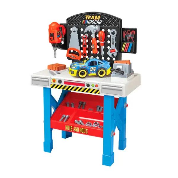 Nascar Team Pit Stop Playset with Take Apart Car Tool Set 84 Pieces