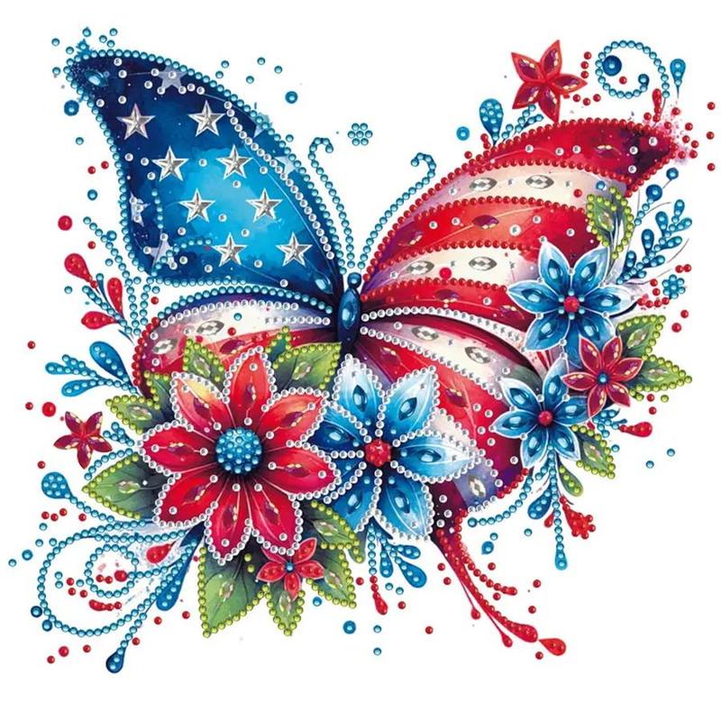 Butterfly Pattern DIY Diamond Arts Colorful Painting without Frame, DIY 5D Diamond Arts Colorful Painting Kit, Wall Art Decor for Home Living Room