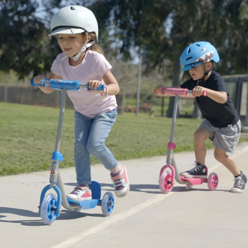 New Razor Jr 3-Wheel Lil' Kick Scooter - for Kids Ages 3+, Blue