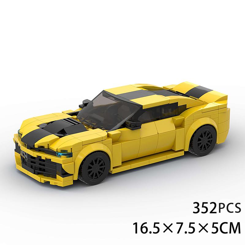 352PCS Bumblebee MOC [compatible LxGO]Speed Champions Racing Car Sports Model Garage Sets Building Blocks Famous Racers City Vehicle Technique DIY Bricks Toys(D010029) Christmas Gift