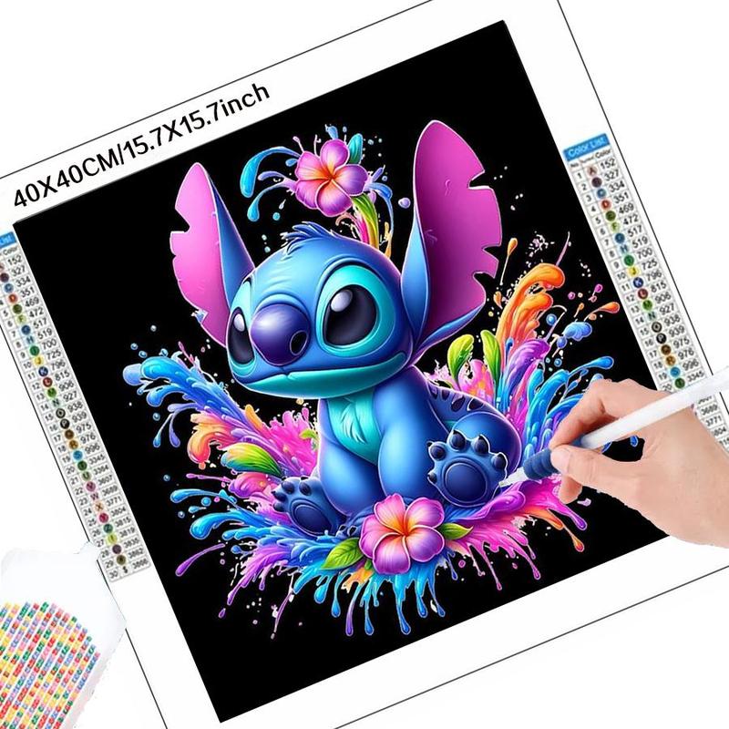 Disney Flower Stitch Pattern DIY Diamond Arts Colorful Painting Kit without Frame, DIY 5D Diamond Arts Colorful Painting Kit, Wall Art Decor for Home