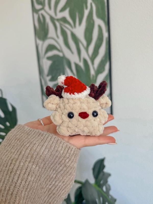 Mini Rudolph Reindeer Crochet, winter Christmas diy, Christmas Crochet (Handmade goods will be made by hand so the production time will be a little longer)