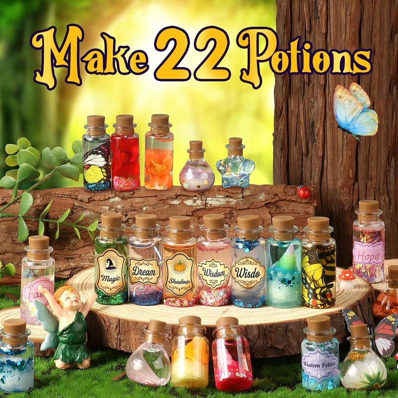 Fairy Magic Kit for s with 22PCS Potion Bottles, Potions Making Craft Kit - Gift for Christmas, Birthday, Creative Art Craft Toys for Girls Boys 6 7 8 9 10 12 Year Old