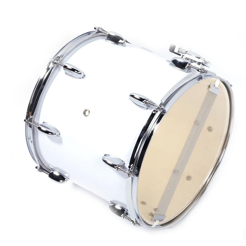 Marching Drum with Drumsticks and Key Strap - 14 x 10 Inches, White