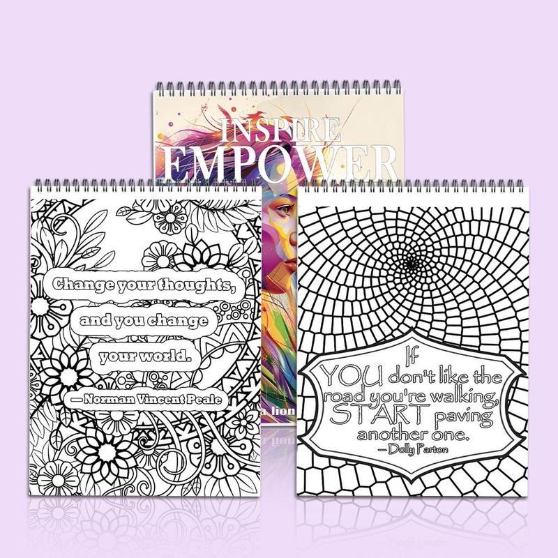 Motivational Theme Coloring Painting, Beautiful Patterns, Perfect Gift for New Year Birthday Christmas and Other Holiday Parties