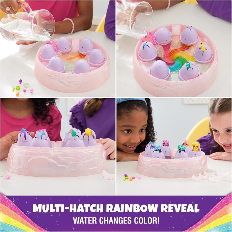 Hatchimals Alive, Rainbow Hatchery Toy with 6 Mini Figures in Color Reveal Eggs & 10+ Accessories, Kids Toys for Girls & Boys Ages 3+