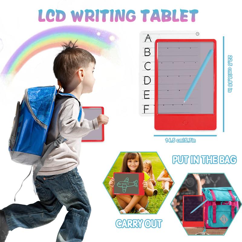 Doodle Board with Transparent Screen and Learning Card,8.5 lnch for 345678+ kids,Travel essentials,learning machine,Great Gifts,LCD Writing Tablet