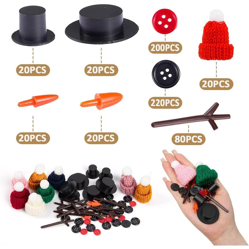 600 Pcs Snowman Crafts Buttons Kit for Kids- Build a Snowman Kit for Party Favors Winter Activities DIY Crafts Sewing Christmas Stocking Stuffers Gift 3 Years + Kids