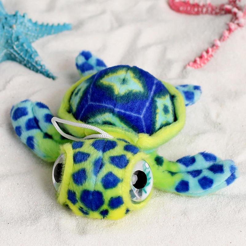 17cm 6.69in Lovely Turtle Design Stuffed Toy, Cute Big Eyes Turtle Plush Toy, Stuffed Marine Animals, Soft & Comfy Plush Toy, Home Desktop Decoration