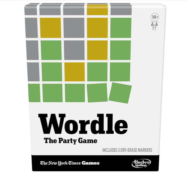 Hasbro Gaming Wordle The Party Game for 2-4 Players, Official Wordle Board Game Inspired by New York Times, Games for Ages 14+, Word Games