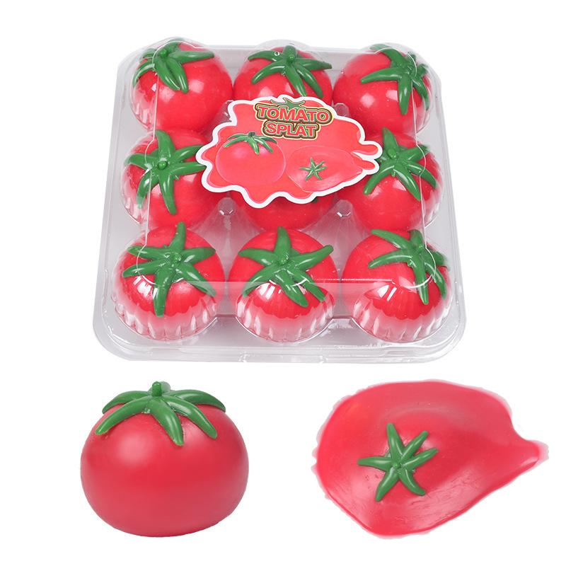 Tomato Splat 2-Pack Squishy Stress Ball for Adults Kids - Fun Sensory Decompressor