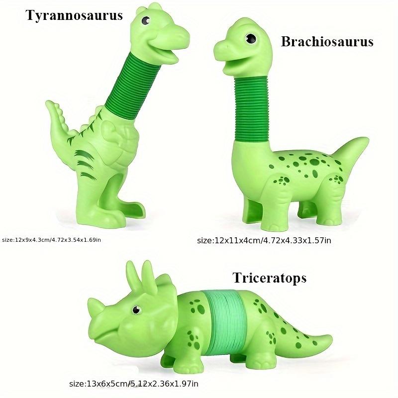 3pcs T-Rex Dinosaur Pop Tubes - Creative DIY Sensory Toys for Youngsters Ages 3-8, Perfect Party Favors & Brain Development Gift