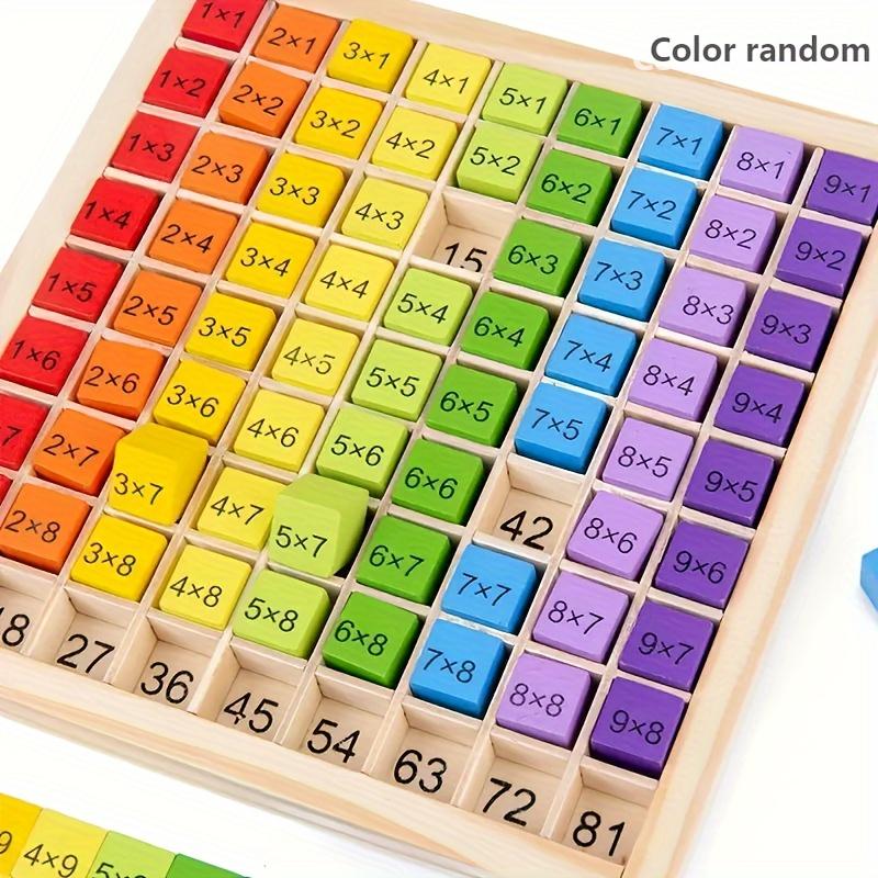 Wooden Multiplication Math Board Game, Educational Toy for Kids, Early Learning Gift, Colorful, for Ages 3+, Perfect for Halloween, Thanksgiving, Christmas, Educational Games Category