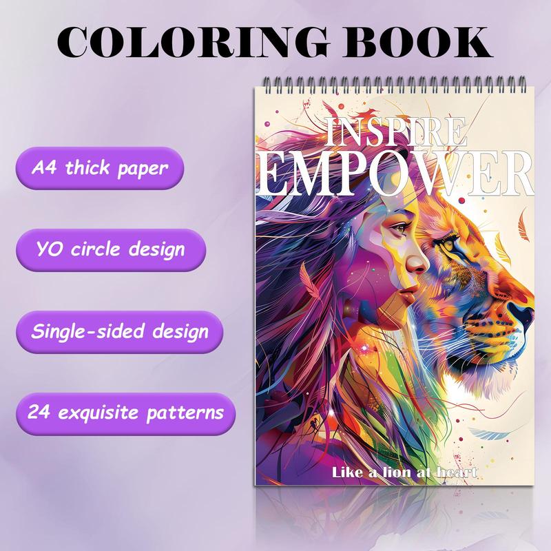 Motivational Theme Coloring Painting, Beautiful Patterns, Perfect Gift for New Year Birthday Christmas and Other Holiday Parties