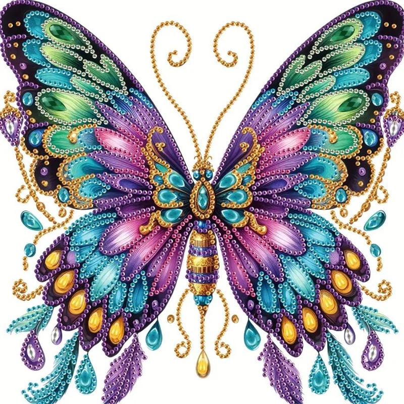 Butterfly Pattern DIY Diamond Arts Colorful Painting without Frame, DIY 5D Diamond Arts Colorful Painting Kit, Wall Art Decor for Home Living Room