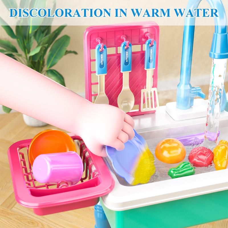 Automatic Circulation Sink Indoor And Outdoor Warm Water Color Changing Kitchen Toy，Christmas Holiday Gifts