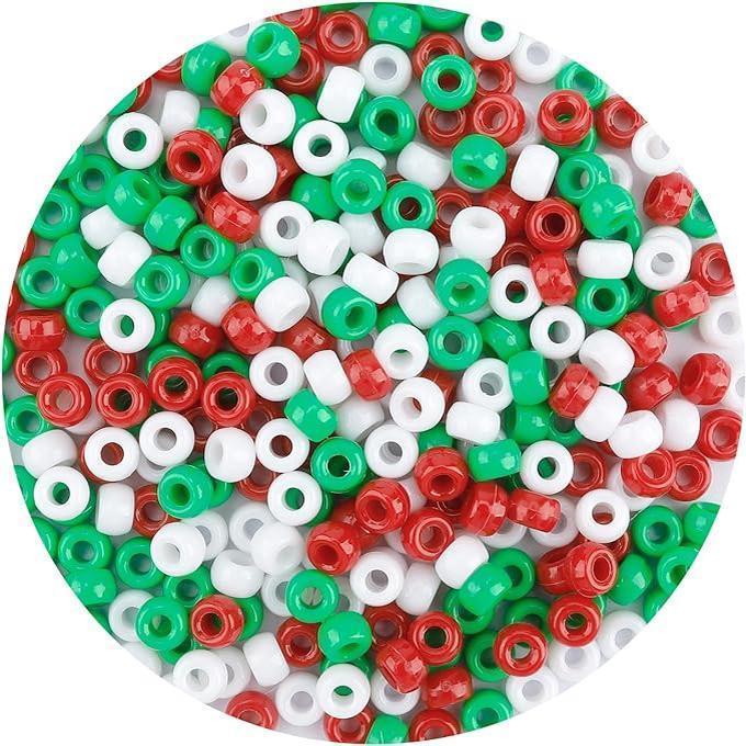 1100Pack Pony Beads,Beads for Making,Friendship Bracelet Beads,Beads for Bracelets,Hair Beads,Beads for Crafts,Pony Beads Bulk,Kandi Beads,Colorful Beads,Necklace Beads,DIY Beads