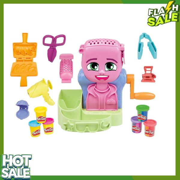 Play-Doh Hair Stylin' Salon Playset with 6 Cans, Pretend Play Toys