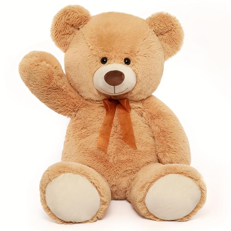 MaoGoLan 36 Inch Giant Teddy Bear - Soft Apricot Plush Stuffed Animal for All Ages, Polyester Fiber, Perfect for Baby Shower Decor, Birthday, Christmas, Valentine'S Day Gift