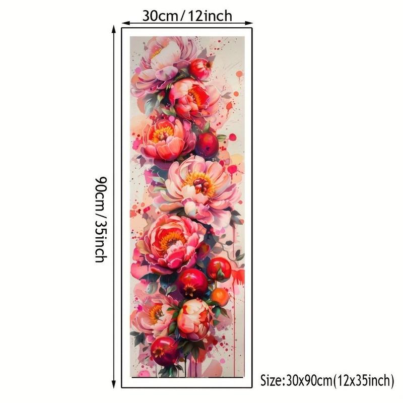 Flower Pattern DIY Diamond Arts Colorful Painting Kit without Frame, DIY 5D Diamond Arts Colorful Painting Kit, Wall Art Decor for Home Living Room Bedroom