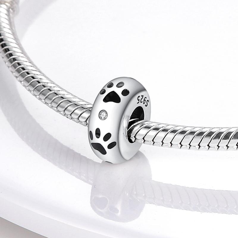 2024 New 925 Sterling Silver Round Charm Pendant  For Original Charms DIY Bracelet Coloured Glaze Beads Gifts Women Jewelry