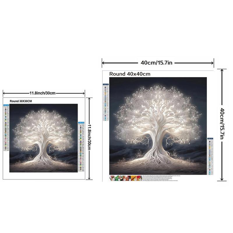 Tree Pattern Diy Diamond Arts Colorful Painting Kit without Frame, 5d Diamond Arts Colorful Painting Kit, Wall Art Decor for Home Living Room Bedroom