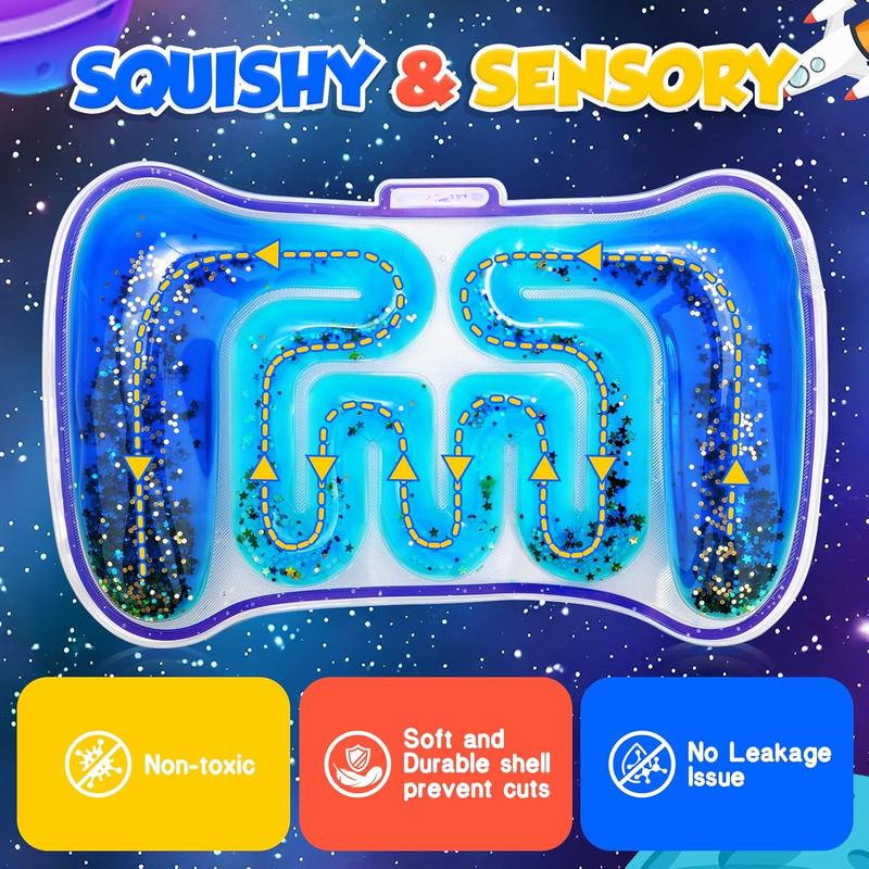 Kids' Squeeze Toys - Sensory tubes filled with colored gel, glitter, goodies bag filler for boys and girls, Kids' Toy prizes (9 