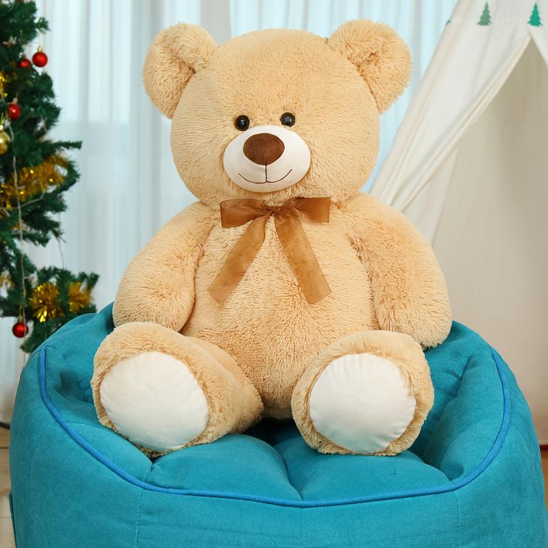 MaoGoLan 36 Inch Giant Teddy Bear - Soft Apricot Plush Stuffed Animal for All Ages, Polyester Fiber, Perfect for Baby Shower Decor, Birthday, Christmas, Valentine'S Day Gift