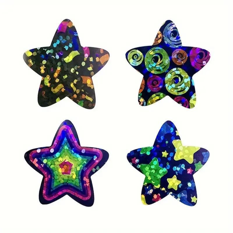 Star Pattern Tape, 1000pcs 2 Rolls Colorful Star Sticker, Decorative Sticker for Gift Wrapping, Scrapbook, Journal Making, Gift Decor