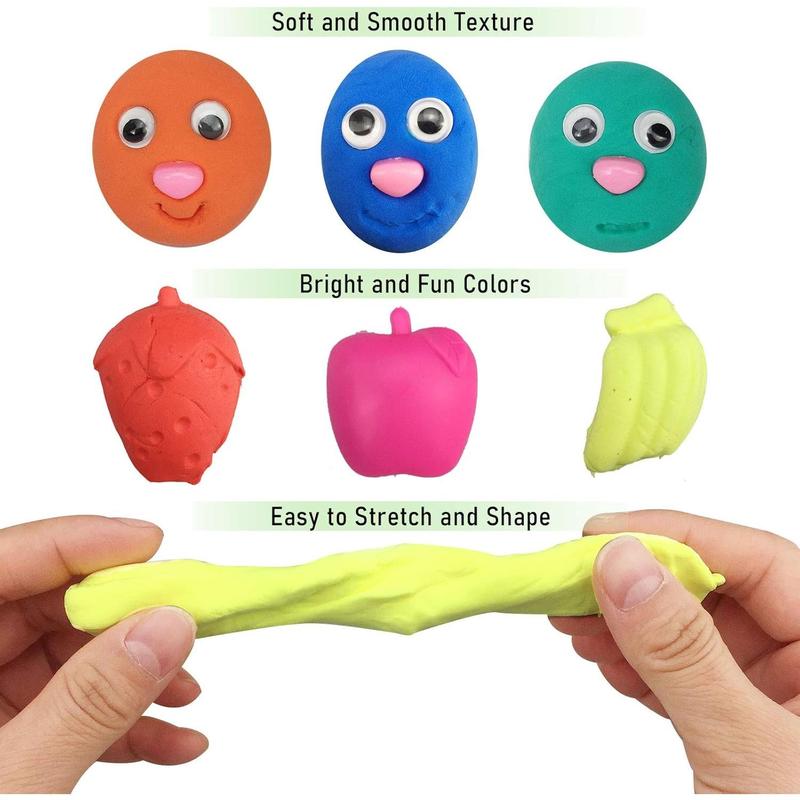 Modeling Clay Kit,DIY Creative Air Dry Clay for   s,36Colors Ultra Light    Clays,with Tools,Fruit Models,Animal Accessories for Art Crafts,Non-Toxic,Non-Stick,Ideal Clay Kits Gift for Girls Boys