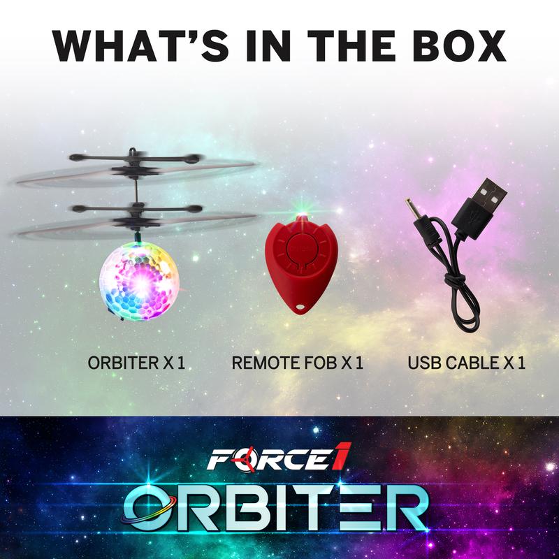 Force1 Orbiter Flying Orb Ball Hand Operated Drones for Kids