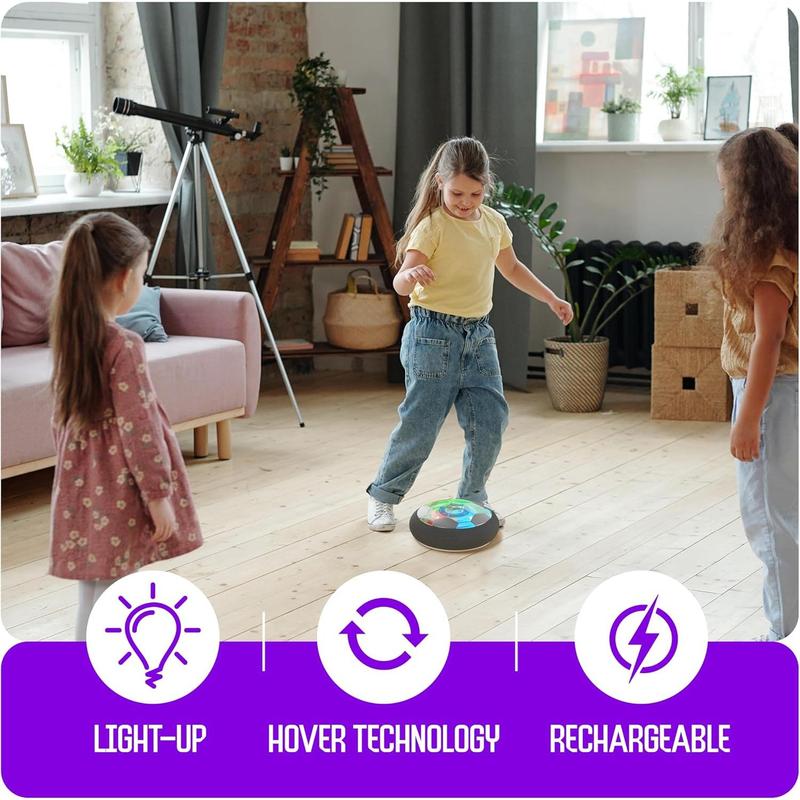 Hover Soccer Ball for Kids - Boy Birthday Gifts - Indoor Toy Games Gift for Boys Age 6, 7, 8, 9, 10, 11, 12 Year Old - Light-Up Toys Game for Kid - 6-8, 8-12 - Gifts for 8 Year Old Boy (Single)