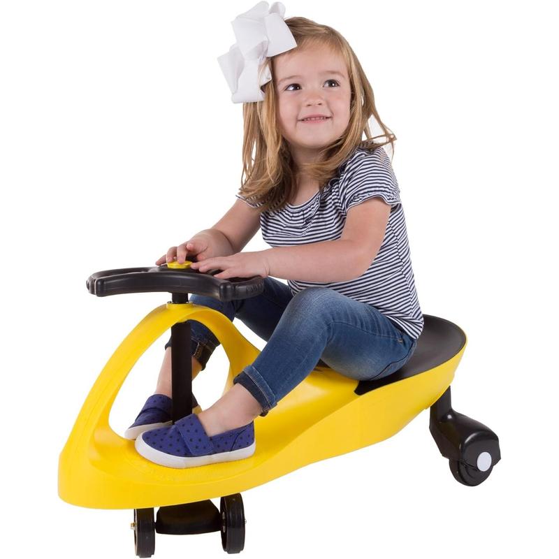 Wiggle Car Ride On Toy ? No Batteries, Gears or Pedals ? Twist, Swivel, Go ? Outdoor Ride Ons for Kids 3 Years and Up Lil? Rider (Yellow)