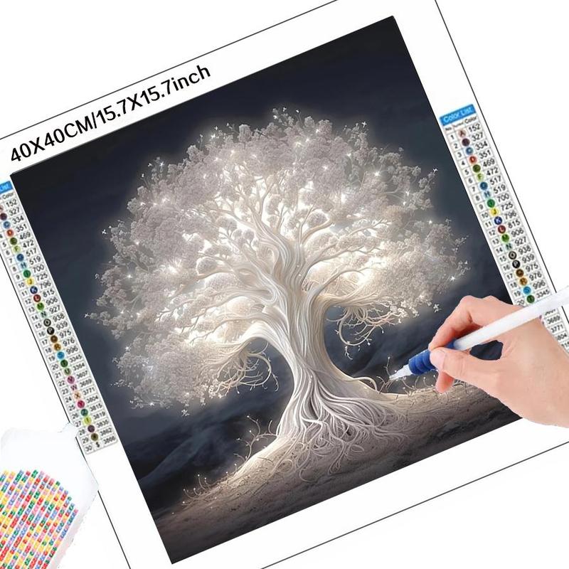 Tree Pattern Diy Diamond Arts Colorful Painting Kit without Frame, 5d Diamond Arts Colorful Painting Kit, Wall Art Decor for Home Living Room Bedroom