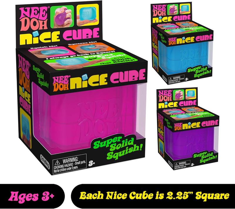 Schylling NeeDoh Nice Cube - Sensory Toy with Super Solid Squish - 2.25