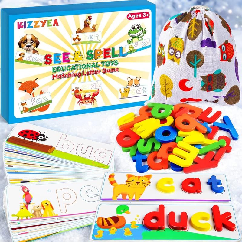 Educational Learning Tool and Gift - See & Spell Matching Letter Game for Preschool Kids Learning Resources