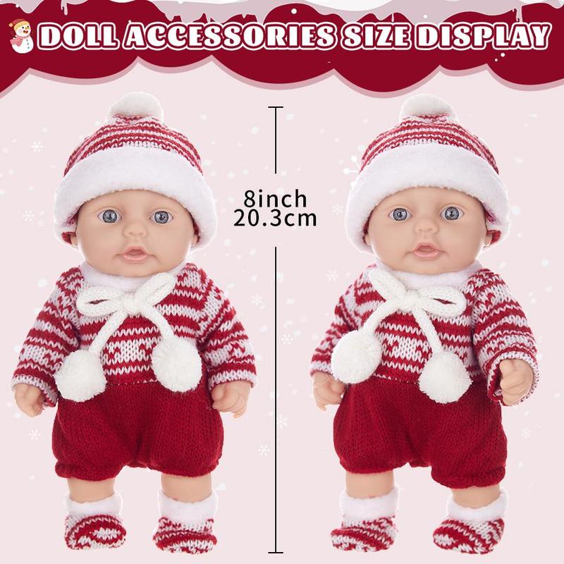 Adorable Realistic Doll, 8 Inch Cute Doll with Clothes Accessories, Creative Doll Toys for Birthday Festival Gifts